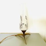 Space Age 1950s brass tripod table lamp