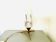 Lampe de table en laiton sur trépied des années 1950, époque spatiale