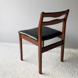 Set of 4 1960’s mid century solid teak dining chairs