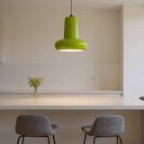 Vintage Lita 6062 Pendant Light – Space Age Design in Lime Green – 1970s