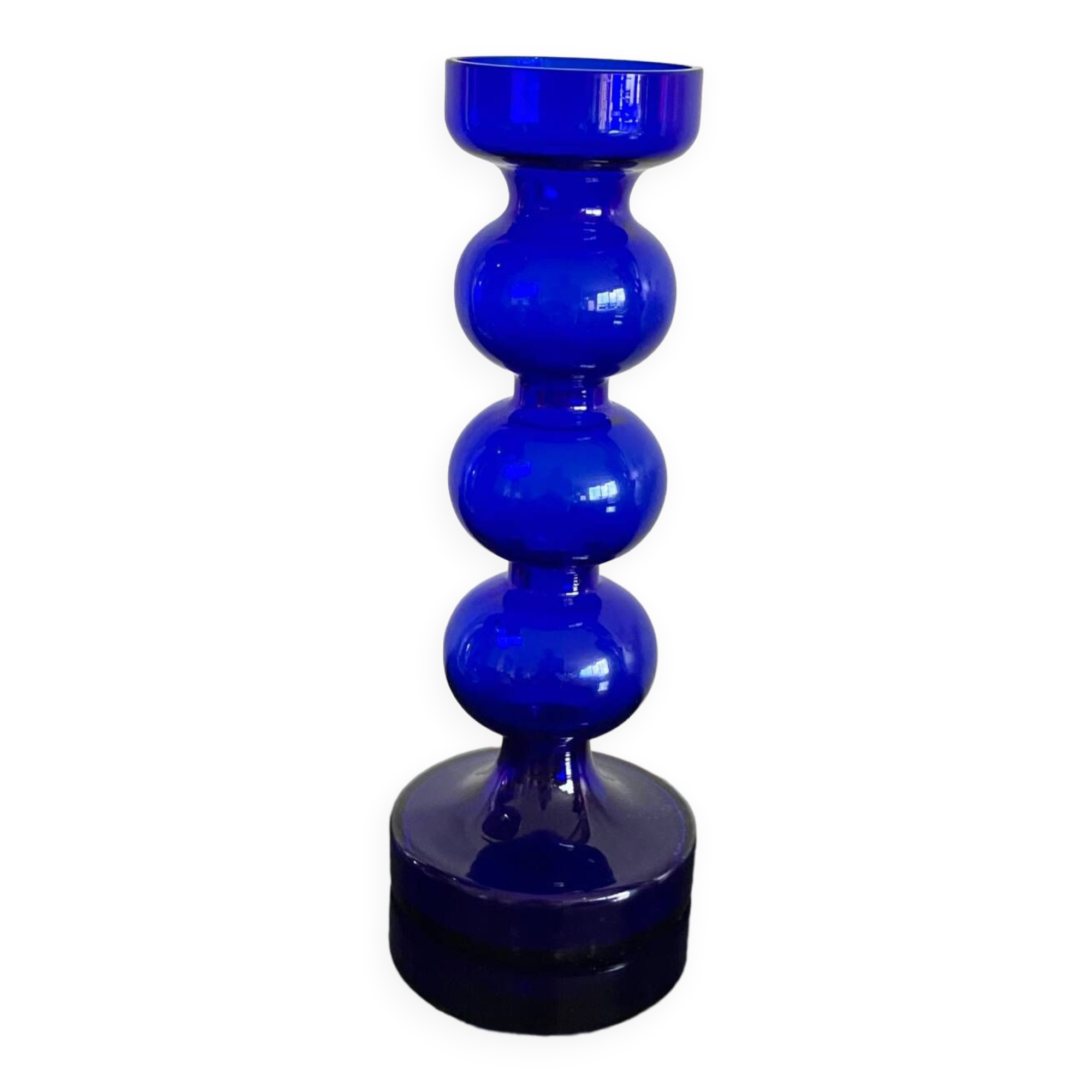 Vintage cobalt blue glass vase