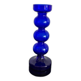 Vase vintage en verre bleu cobalt