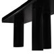 Contemporary Black Metal and Cotton Bench Designed by L.A Studio