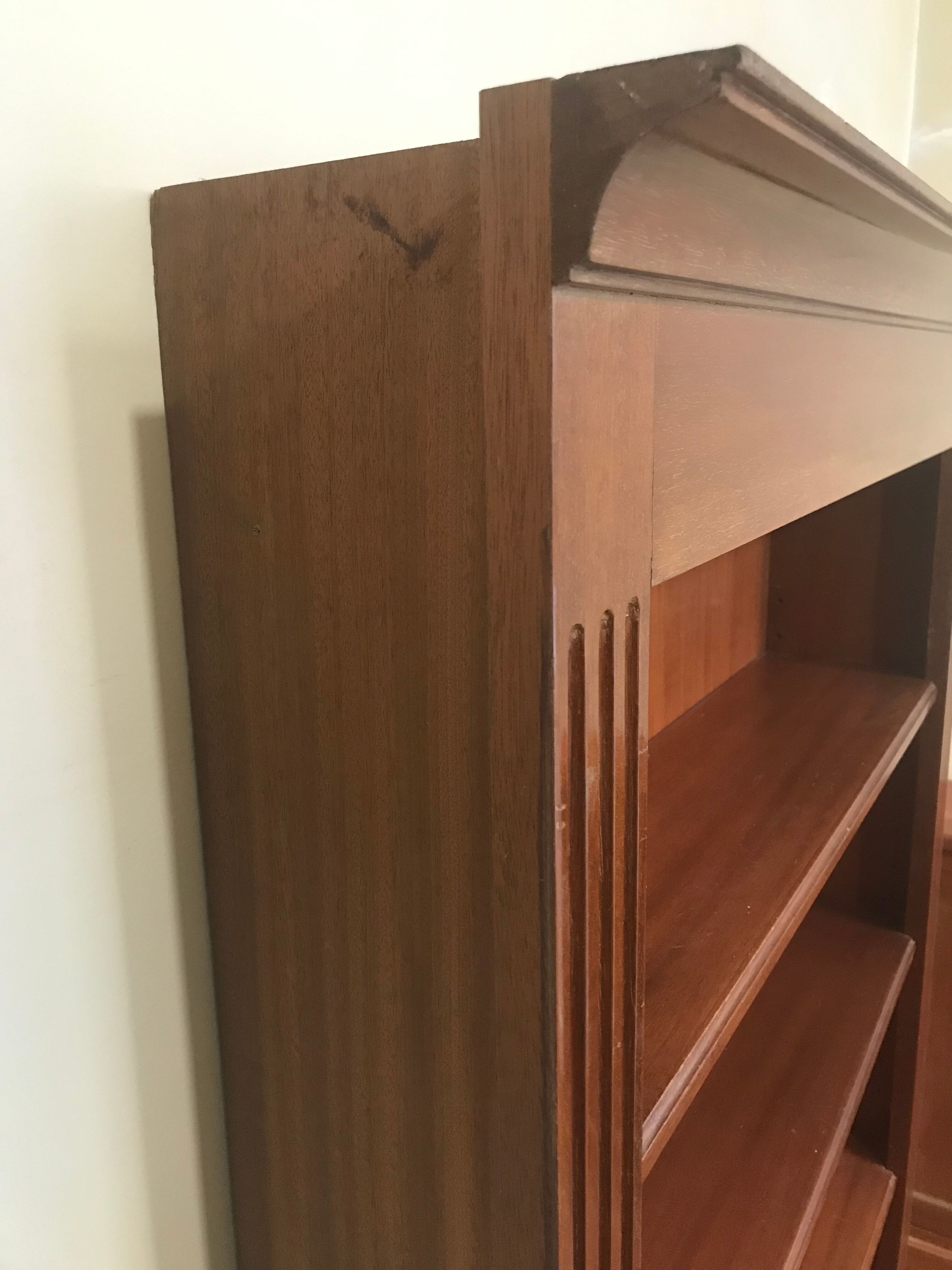 Antique wood bookcase furniture Napoleon III style