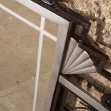 Art Deco trumeau mirror in steel