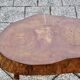Vintage brutalist side table in solid wood 1960