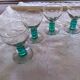 Wine glasses with ouraline feet