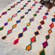 Large handmade colourful rug, 295 x 195 cm - G1087