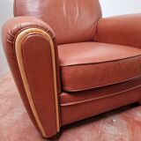 Leather club chair