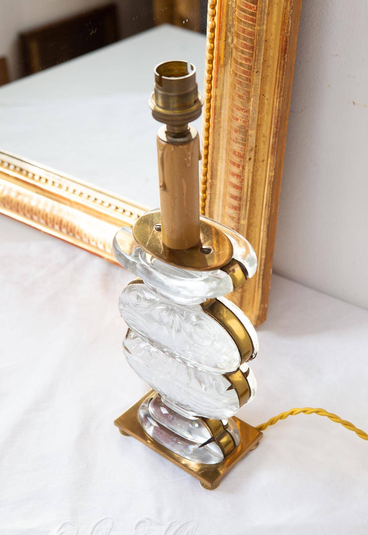 Baguès Maison table lamp in brass and crystal, circa 1960 (32.5 cm)