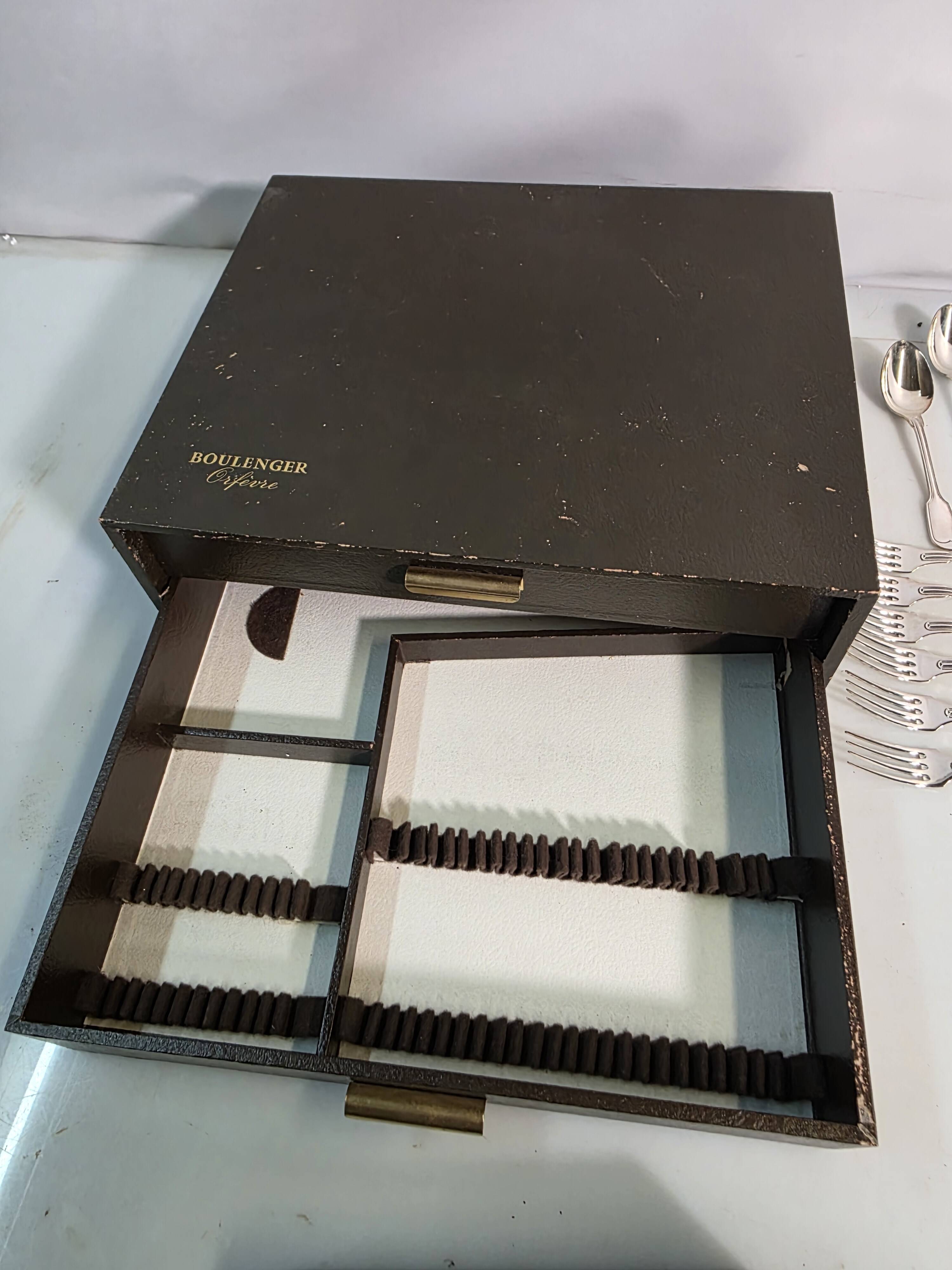 Boulenger silver-plated cutlery set, 86 pieces, hallmark 100.