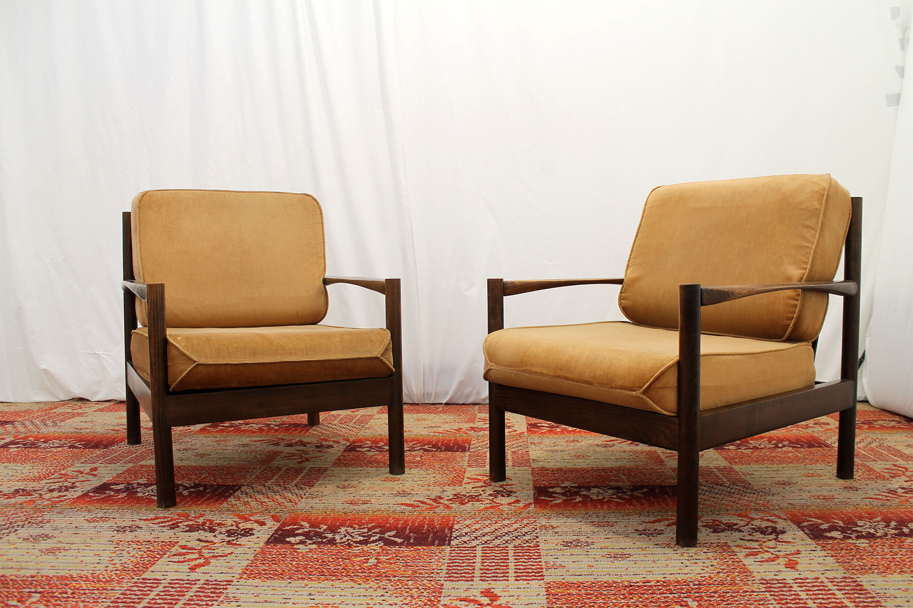 Pair of scandinavian style armchairs, 1980´s