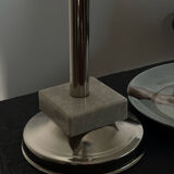 Art Deco table lamp in oval glass