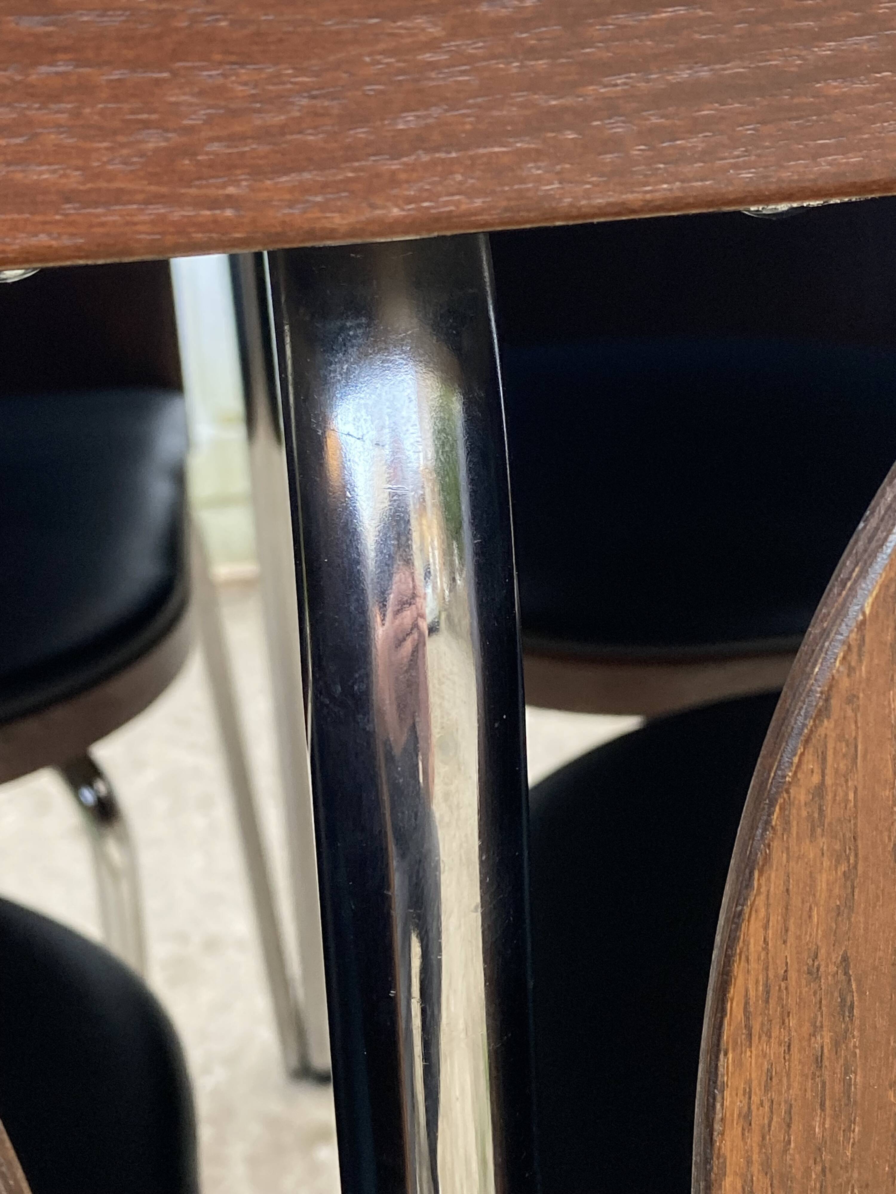 Fusion table and 4 teak chairs by Sandra Kragnert IKEA.