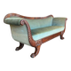 Fauteuil baroque vintage vert d'eau / Biedermeier / canapé