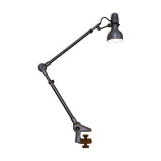 Lampe de bureau articulée vintage pince étau