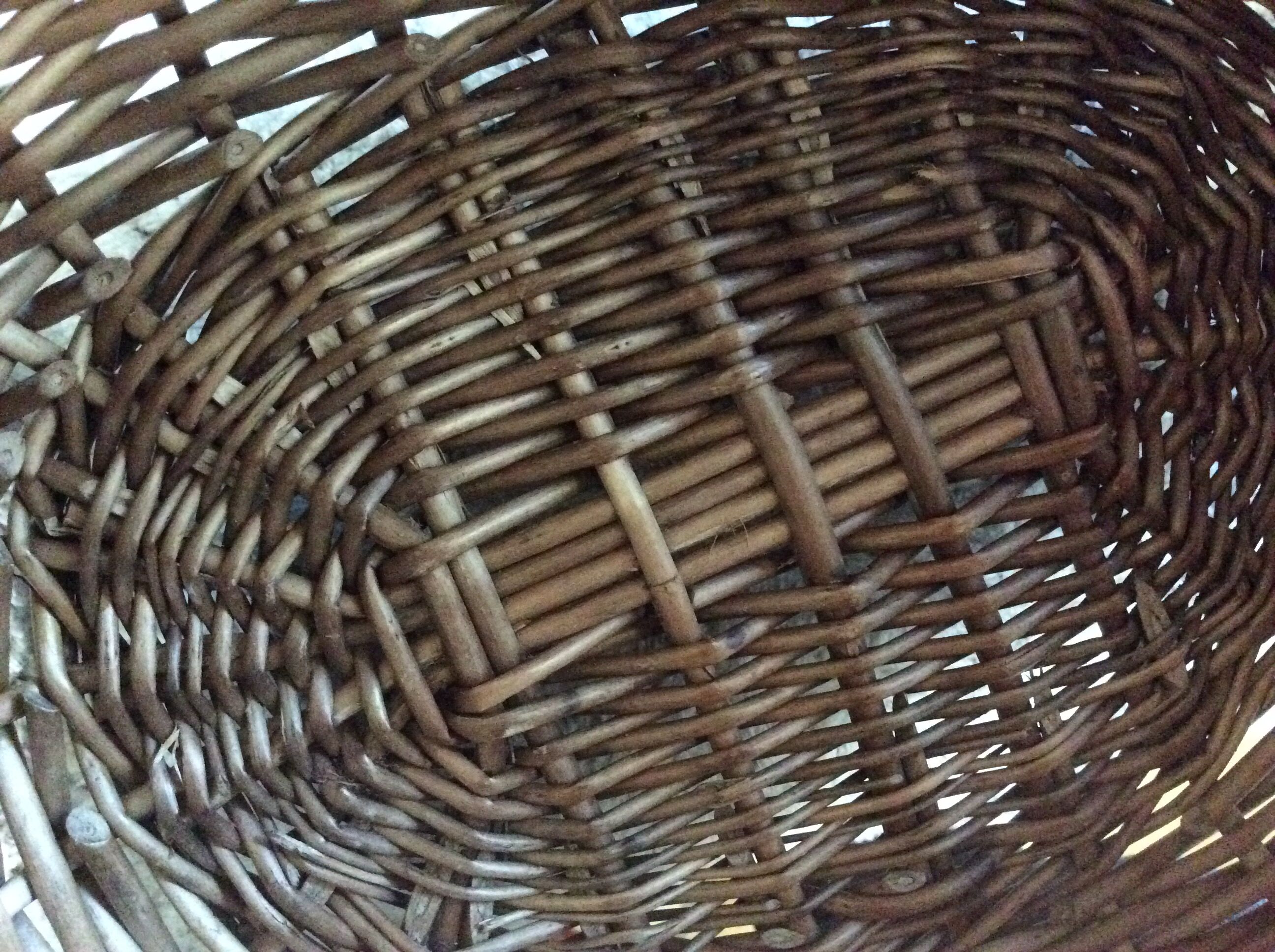 Old rattan basket - vintage