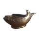 Vase poisson céramique or numéroté env 1900
