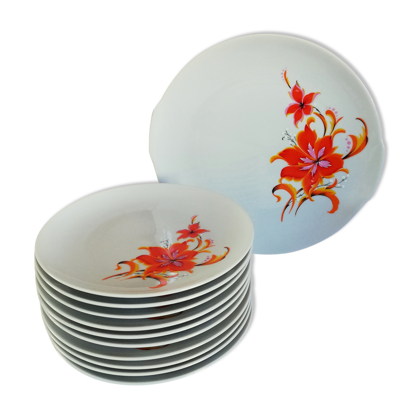 Dessert plate service Winterling Bavaria 1970