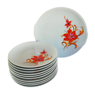 Dessert plate service Winterling Bavaria 1970