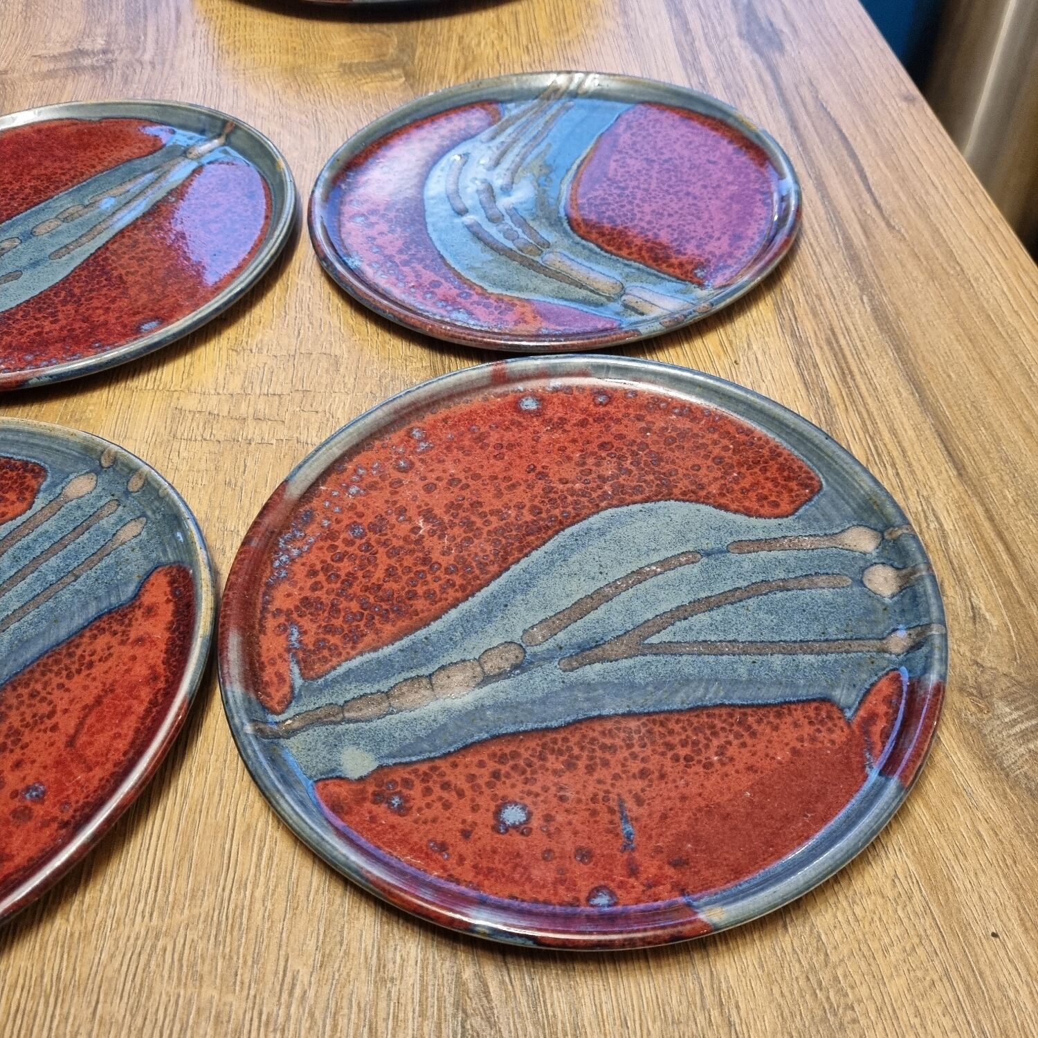 6 glazed stoneware plates from Poterie du Mejou