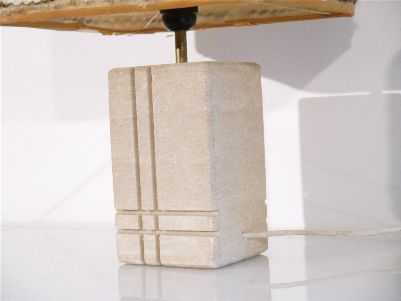 Pair of vintage stone lamps 1970