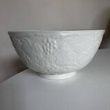 Burleigh Davenport English earthenware salad bowl with vine leaf and strawberry relief