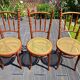 Set of 6 Fischel chairs in cane wood