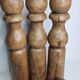 Ancien jeu de quilles grande taille en bois tourné, 52 cm