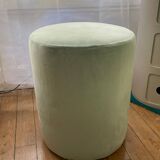 Pouf reposes pieds velour vert
