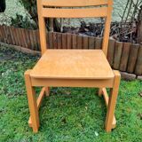 Chaise enfant en bois, IKEA années 70