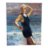 Portrait of a bather signed Patrice Landauer