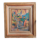 Orientalist painting – View of Algiers – oil on canvas mounted on panel