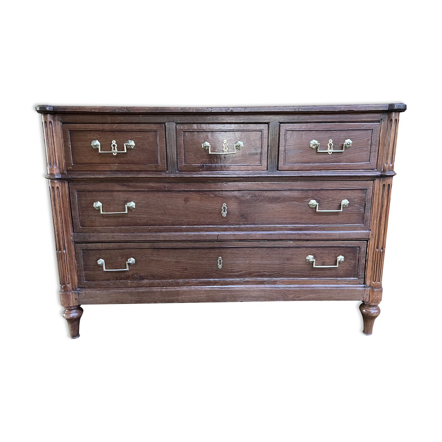 Louis XVI chest of drawers in 19th oak