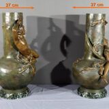 Pair of Regulate Vases, signed L. Moreau – Late 19th century