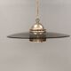 Original Belid T 391 pendant light in gold-coloured metal and smoked glass