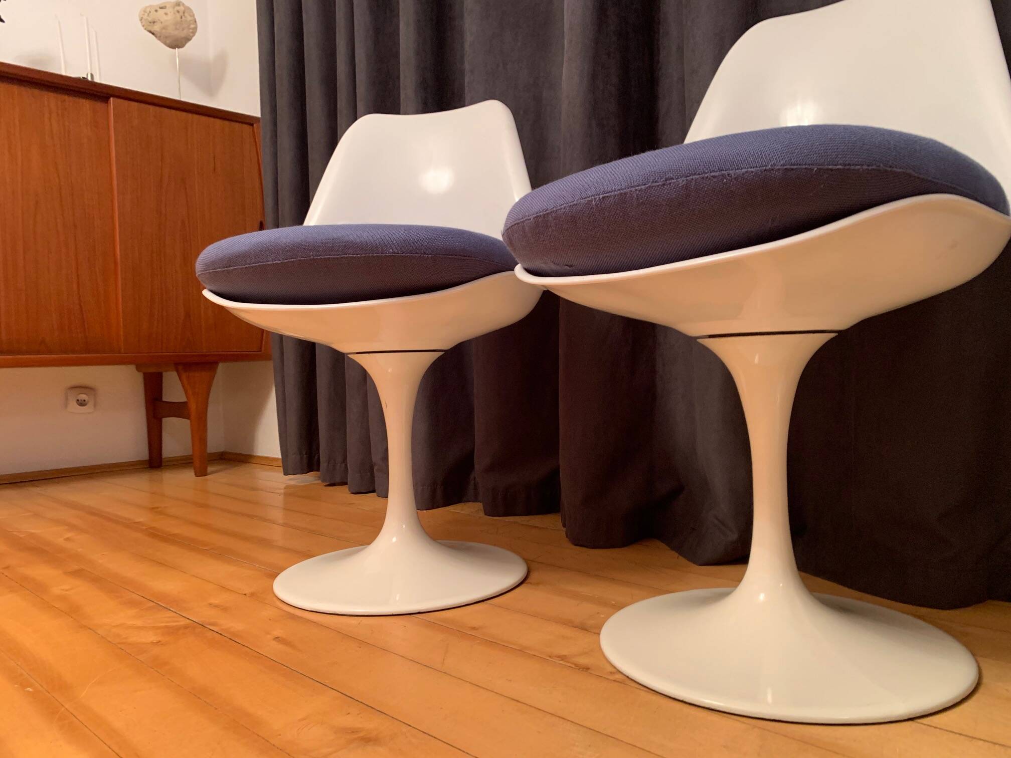 Set of three Tulip chairs, Rudi Bonzanini, Italy, 1970s