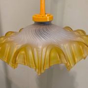 Art Deco orange glass pendant light