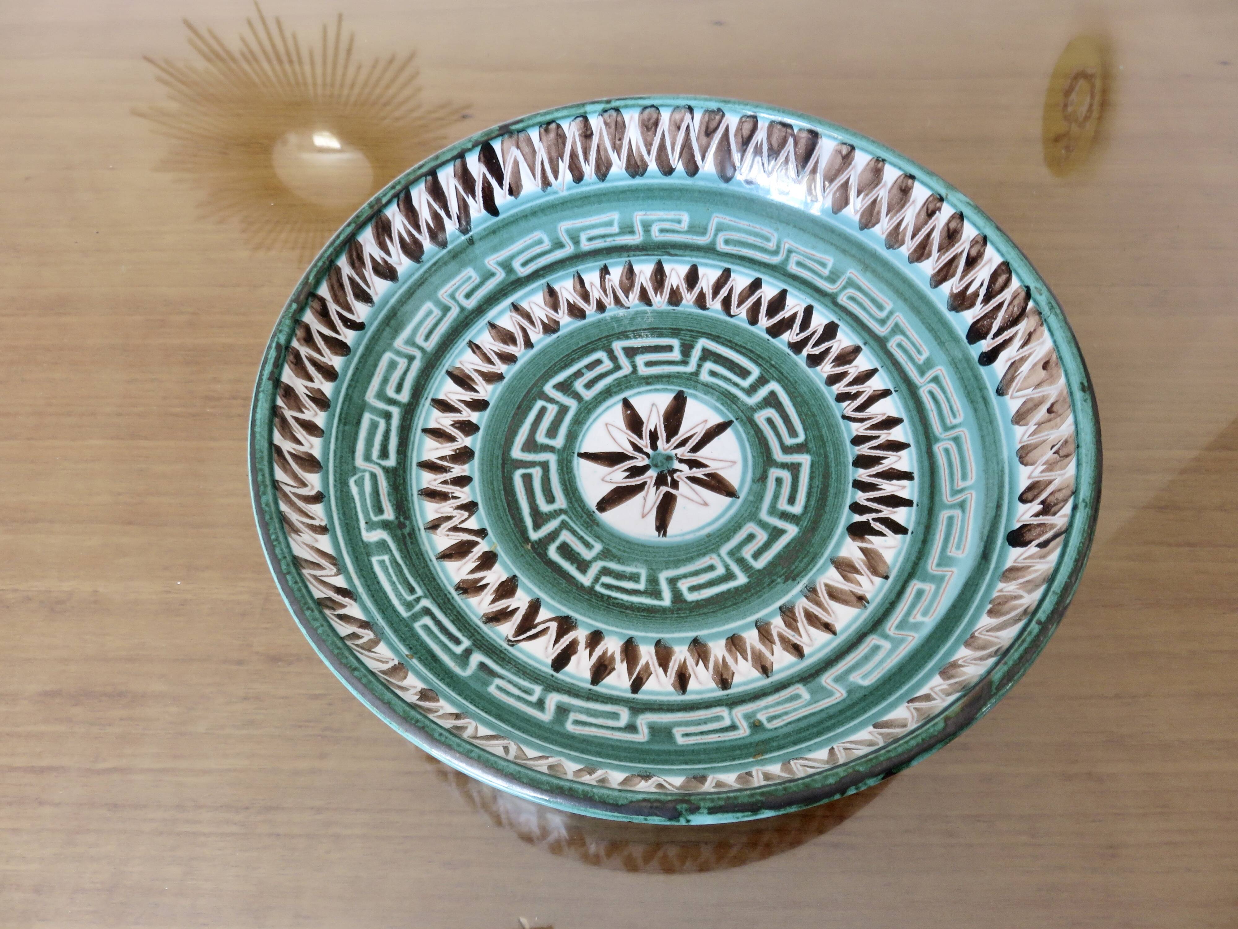 Large salad bowl by Robert Picault, signed