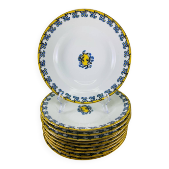 Limoges porcelain plates by André François Art Deco 1928