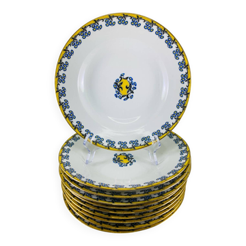 Limoges porcelain plates by André François Art Deco 1928