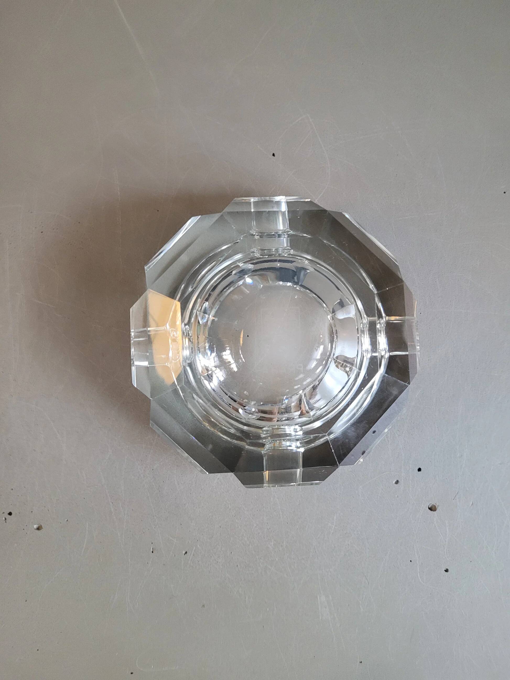 Bohemian crystal ashtray