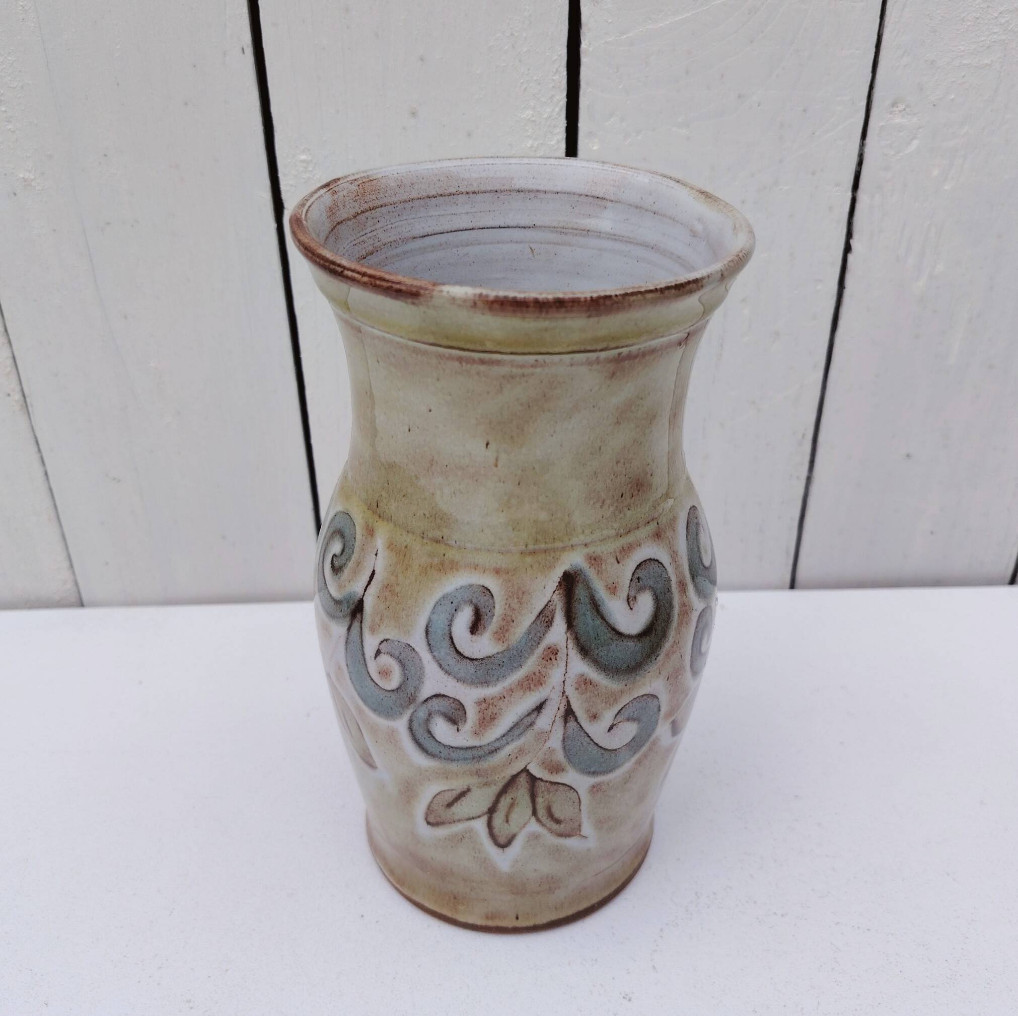 Ceramic vase signed Vallauris vintage