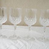 6 crystal stemmed glasses