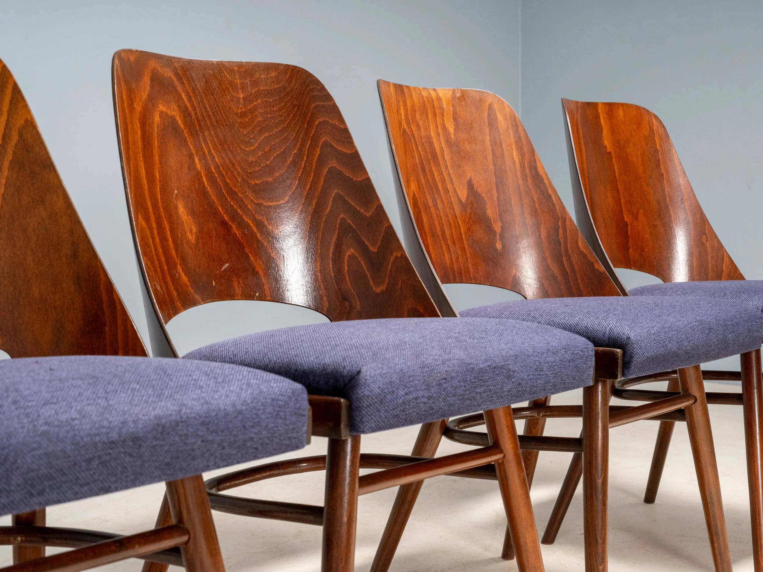 Set of 4 TON 514 chairs, Oswald Haerdtl, Czechoslovakia, 1950s