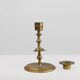 Antique Flemish Copper Disc Candlestick, 15th Century