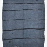 Blue & Black Ethnic Vintage Kilim Rug, 174x204Cm