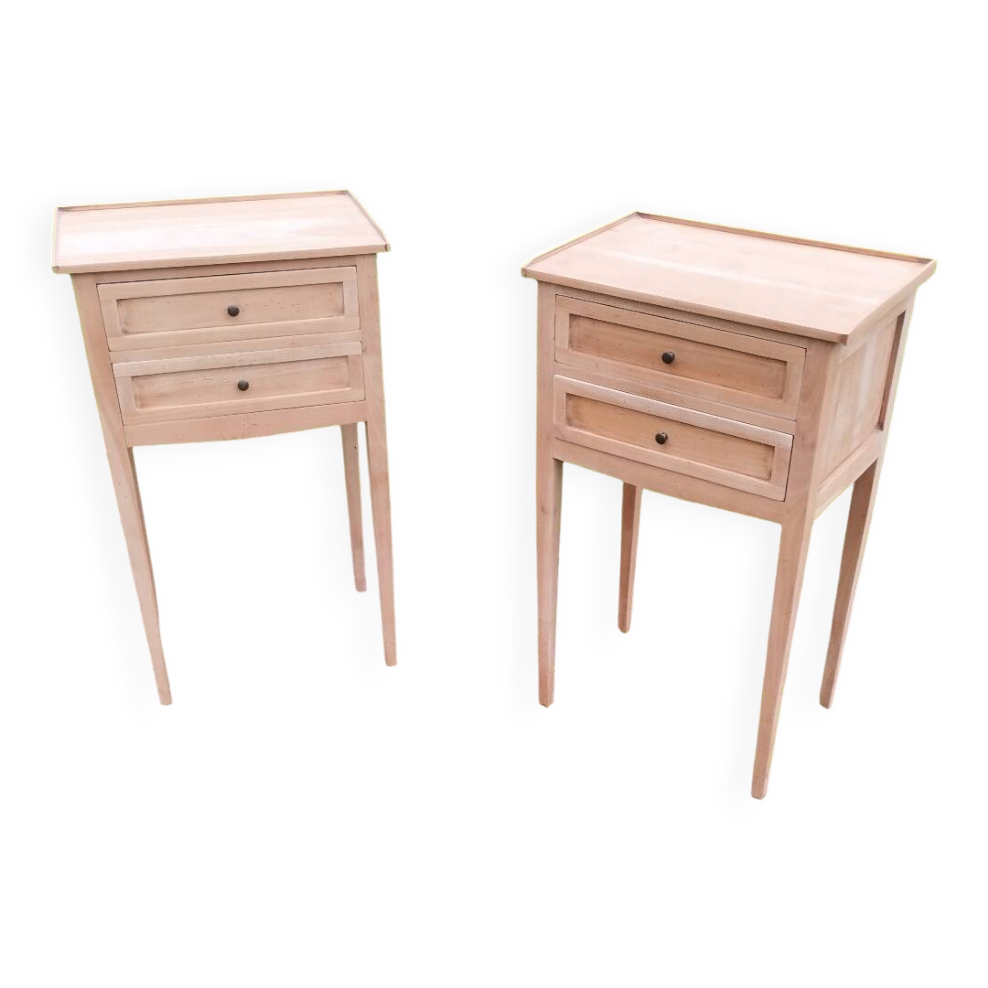 Pair of antique Louis XVI style bedside tables