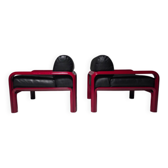 Gae Aulenti for Knoll, pair of lounge chairs Model No 54, Italy, 1975