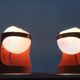 Mid-Century Swiss Space Age Guggerli L1 table lamp by Rosemarie & Rico Baltensweiler for Baltensweiler, set of 2